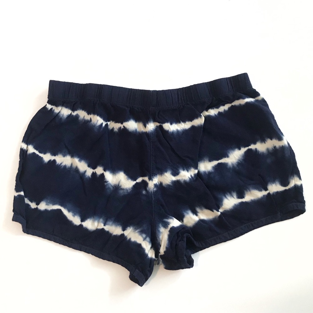 Forever 21 Blue & White Tie Dye Flowy Shorts XS